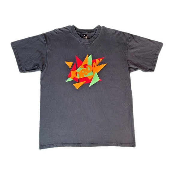 Vintage Air Jordan Space Jam Hare Shirt Retro Geometric Triangles Size Large - Picture 1 of 7